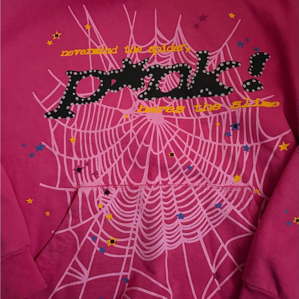 SP5DER pink hoodie ss21 - Picture 2 of 4